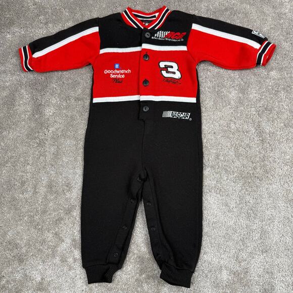 Vtg NASCAR Jumper Size 12M Dale Earnhardt 3 Chase Authentics Romper One Piece - Picture 1 of 4